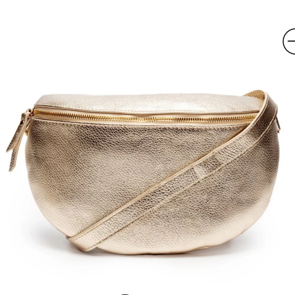 Metallic Gold Crossbody Bag - Stylish Hands-Free Carry